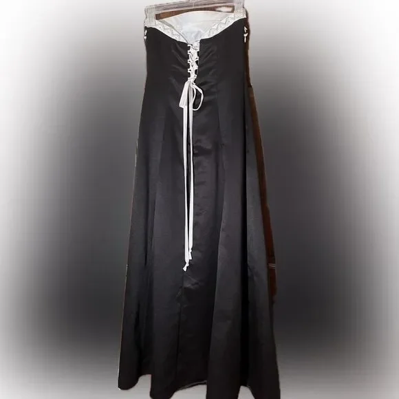 NIKI By Niki Livas Black White Dress Sz 7/8 Juniors  Y2K Prom-Formal - Picture 4 of 8